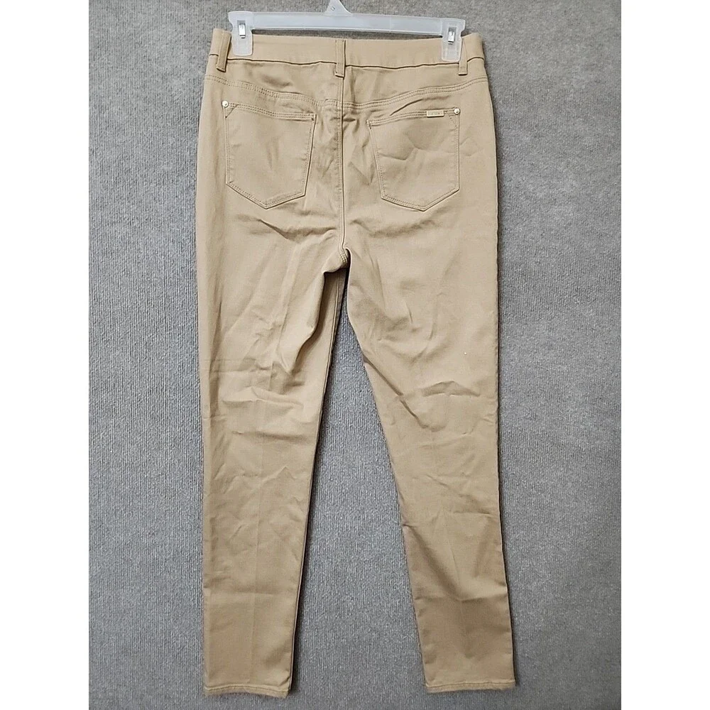 Chicos So Slimming Girlfriend Ankle Jeans Womens 1 US 8 Tall Tan Brown Stretch_4